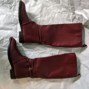𝅺NINA Ricci Bordeaux leather boots 5(35) BNWOB